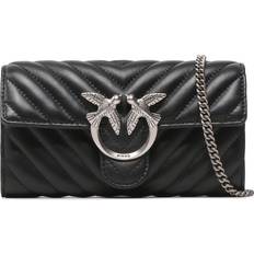 Rosa Portafogli Pinko Portefeuille Love Bag One Wallet C PE 23 PLTT 100062 A0GK Nero