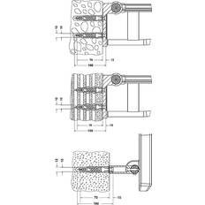 Keuco Accessori per il bagno Keuco Befestigungsset 2 Plan Care 34991 2xSenkschrauben 10x80 V2A 2xDübel UX12