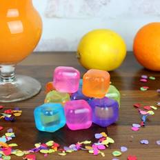 Plastic IJsblokjesvormen Marelida Bunte Eiswürfel Orange Pink Blau Gelb und Lila