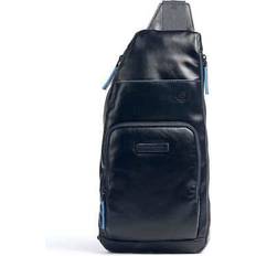 Piquadro Monospalla, Leather, Backpack, Blue, Mono Sling, For Men, 18 x 36 x 6 cm For Men