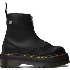 Dr. Martens Devon Flower Buckle Leather Platform Boots