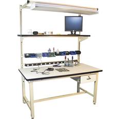 Work Benches Global Industrial Bench-In-A-Box Standard Workbench, Plastic Laminate Top, 60"Wx30"D, Beige