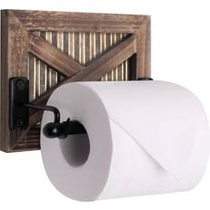 Rustic Farmhouse Barn Door Toilet Paper Holder