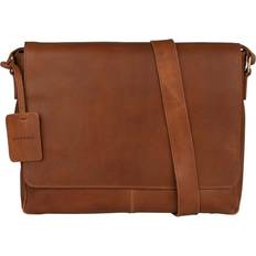 Abnehmbarer Schulterriemen - Leder Messengertaschen Burkely Vintage Juul Kuriertasche cognac