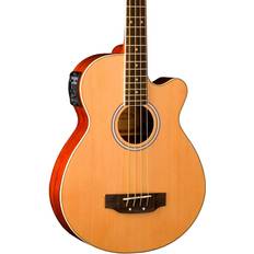 Washburn Akustiska gitarrer Washburn Ab5 Cutaway Acoustic Electric Bass Guitar Natural