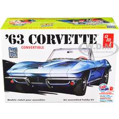 Scale Models & Model Kits Amt 1963 Chevy Corvette Convertible 1:25 Scale Model Kit