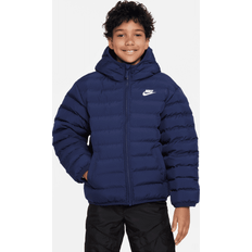 Jackets Nike Sportswear Lightweight Synthetic Fill Big Kids' Loose Hooded Jacket in Blue, FD2845-410