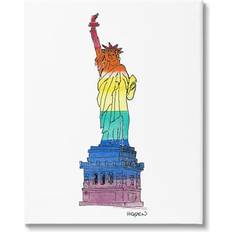 Wall Decor Stupell Industries Statue Of Liberty Pride Rainbow Holiday Painting Gallery Wrapped Wall Decor