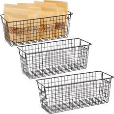 Metal Storage Boxes Farmlyn Creek 3 Pack Metal Wire Long Narrow Storage Box