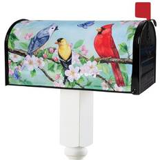 Blue Letterboxes & Posts Collections Etc Etc Magnetic Floral Garden Birds Mailbox Cover