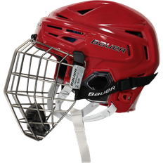 Bauer Hockeyhjälm RE-AKT Combo M, RÖD