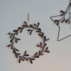 Ivyline Mistletoe Wreath Glass/Metal Wall Decor