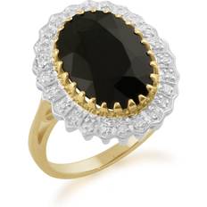 Sapphire Rings Gemondo Classic Dark Sapphire & Luxe Ring in 9ct Gold