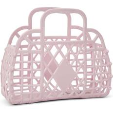 Pink Strandtasker Sun Jellies Håndtaske Retro Basket Mini Lyserød