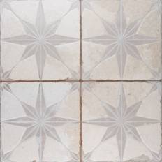 Tiles Merola Tile Merola Tile Kings Star Luxe White 17-5/8" 17-5/8" Ceramic and Wall Tile White