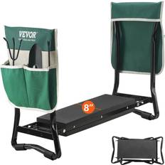 Taburetes de Exterior rebaja VEVOR Garden Kneeler And Seat 330 lbs 8" EVA Wide Pad Foldable with Tool Bag