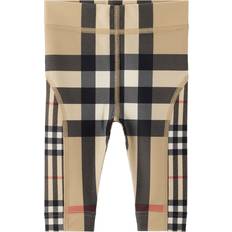 Contrast Check Stretch Nylon Leggings - Archive Beige (80613891)