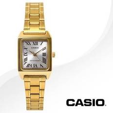 Casio LTP-V007G-9B Rectangular Gold Tone Roman Gold Dress Watch