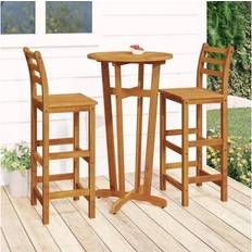 Footrest Patio Dining Sets vidaXL 3154382 Patio Dining Set, 1 Table incl. 2 Chairs