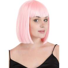 Rose Perruques Courtes FUN.COM Adult Light Pink Bob Wig Pink