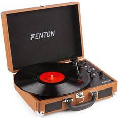 Fenton Skivspelare Fenton RP115F retro skivspelare med Bluetooth och USB Brun, Retro skivspelare med Bluetooth och USB Brun