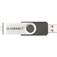 Q-CONNECT silver/black usb 2.0 swivel 4gb flash drive kf41511