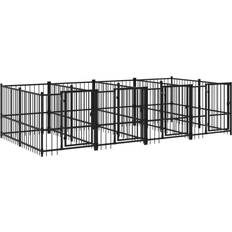 vidaXL Outdoor Dog Kennel Steel 388x139.5x100cm