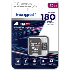 Memory Cards & USB Flash Drives Integral UltimaPro microSD 128GB 180MB/S V30 UHS-I U3 Memory Card