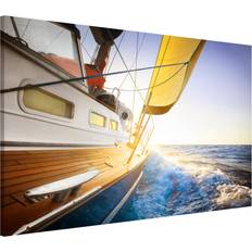 Rectangular Notice Boards & Landschaft Querformat 2:1 Segelboot Pinnwand 78x37cm