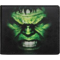 Buckle-down Pu Bifold the Hulk Face Close-up2 + Text Black/Greens/Purple