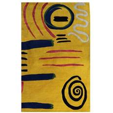 Hand Tufted Rug Hand Modern Yellow