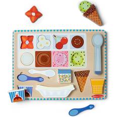 Knob Puzzles Melissa & Doug Ice Cream Wooden Magnetic Puzzle 16 Pieces