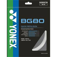 Badmintonsaiten reduziert Yonex Bg 80 10 M Badminton Single String White 0.68mm