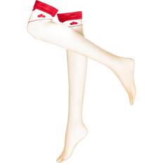 Transparent - Women Tights & Stay-Ups Bonprix Stay-ups - Brilliant Red/Beige