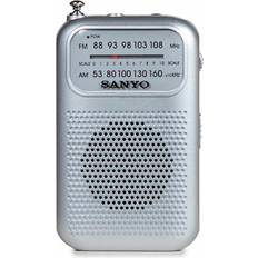 Radios Sanyo Tragbares am/fm silberfarben