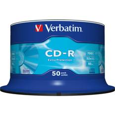 Almacenamiento Óptico Verbatim 43351 700MB 52x Extra Protection CD-R 50 Pack Spindle