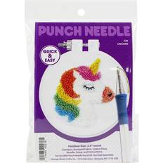 Design Works Design Works Punch Needle Kit 3.5" Round-Unicorn -DW236
