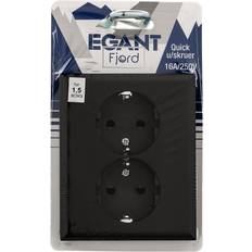 Socket Elartikler Socket Double flush Grounded, low