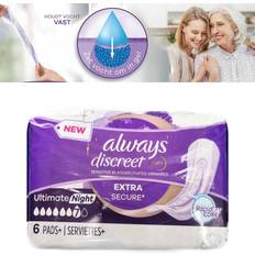 Always Inkontinensbeskyttelser Always discreet incontinence pads plus ultimate night