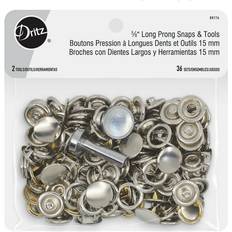 Snap Fasteners Dritz Dritz 36ct Snaps Long Prong & Tools Nickel