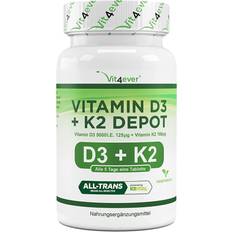 Vitamin d3 Vit4ever Vitamin D3 5000 + K2 100 mcg - 180 Tabletten