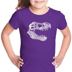 Children's Clothing LA Pop Art Girl's Trex Word T-shirt - Purple