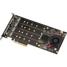 Nvme x8 KALEA-INFORMATIQUE Carte Contrêleur M2 PCIe 3.0 x8 Pour 4 SSD M.2 NVMe M Key. Chipset PLX8724