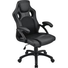 Gaming-Stühle Juskys Racing Schreibtischstuhl Montreal ergonomisch Bürostuhl PC Gaming Stuhl – schwarz