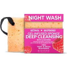 Biovène Night Wash Deep Cleansing Retinol & Raspberry Gel-Infused Sponge