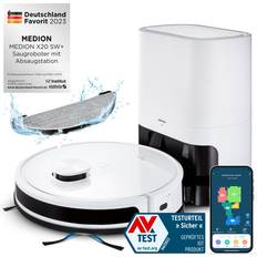 Medion Aspirateurs Robots Medion Robot Aspirateur Avec Station D'Aspiration X20 SW 3 000 Pa