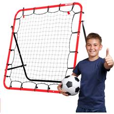 Net Playz Rebounder för fotboll – Rebound Mesh Prellwand hjälpmedel och utrustning skicklighetsträning barn, tonåringar alla åldrar – kickback/bärbar 100 x cm NOS03940