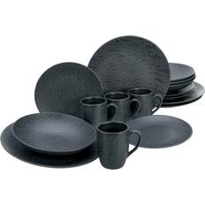 Creatable Slate Black Collection 16 Piece Dinnerware Dinner Set 16pcs