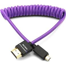 Blue 12-24" Gerald Undone LE Micro-HDMI to Full HDMI Coiled Cable