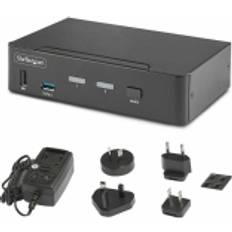 Displayport kvm StarTech 2-porttinen Displayport Kvm-kytkin 8k Usb:llä Ja Äänellä